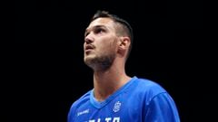 BOLOGNA, ITALY - AUGUST 12: Danilo Gallinari #8 of Italy looks on during the basketball International Friendly match between Italy and France at Unipol Arena on August 12, 2022 in Bologna, Italy. (Photo by Giuseppe Cottini/Getty Images)