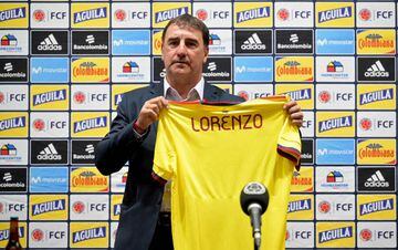 Néstor Lorenzo en su presentación como entrenador de la Selección Colombia.