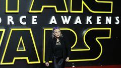 Carrie Fisher en la presentaci&oacute;n de Star Wars Episodio VII