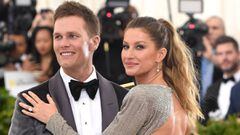 NEW YORK, NY - MAY 01:  Tom Brady (L) and Gisele Bundchen attend the &quot;Rei Kawakubo/Comme des Garcons: Art Of The In-Between&quot; Costume Institute Gala at Metropolitan Museum of Art on May 1, 2017 in New York City.  (Photo by Kevin Mazur/WireImage)