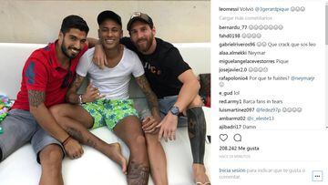 Su&aacute;rez y Messi se reunieron con Neymar tras su marcha al PSG.