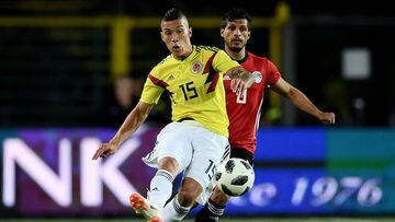 Mateus Uribe durante el empate sin goles entre la Selecci&oacute;n Colombia y Egipto en B&eacute;rgamo