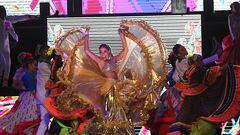 Reina del Carnaval de Barranquilla bailando en un evento