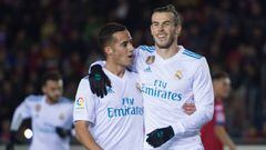 Bale celebra su gol con Lucas V&aacute;zquez.