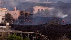 Several houses were destroyed by the volcanic eruption in La Palma when the volcano became active for the first time in 50 years on September 19.
