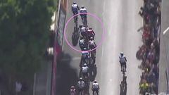 Los empujones de D&eacute;mare a Gaviria en la etapa 7 del Giro