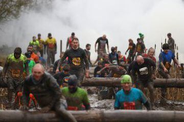 The Tough Guy challenge, which started in England in 1987 pits competitors against each other along a 15km track of obstacles.