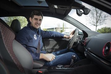 Real Madrid's players and coaching staff were given their new club cars by German manufacturer Audi, one of Los Blancos' sponsors.