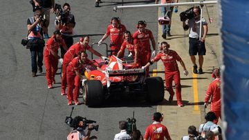 Sebastian Vettel durante la pretemporada de F&oacute;rmula 1 2017
