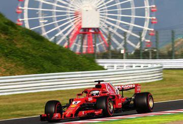 Sebastian Vettel in qualifying at Suzuka.