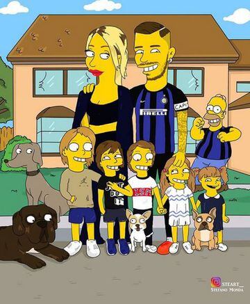 Figuras del fútbol mundial echas al estilo de Los Simpsons
