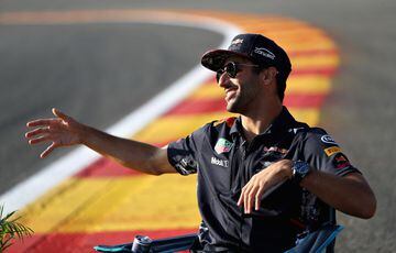Ricciardo durante la entrevista previa del GP de Bélgica. 