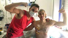 Dani Rovira visita en el hospital a Pablo R&aacute;ez. Im&aacute;gen: Facebook