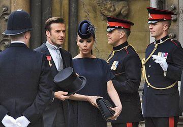 David y Victoria Beckham, en la boda real del Pr&iacute;ncipe Guillermo y Kate Middleton en 2011