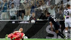 Rabiot celebra un gol con la Juventus