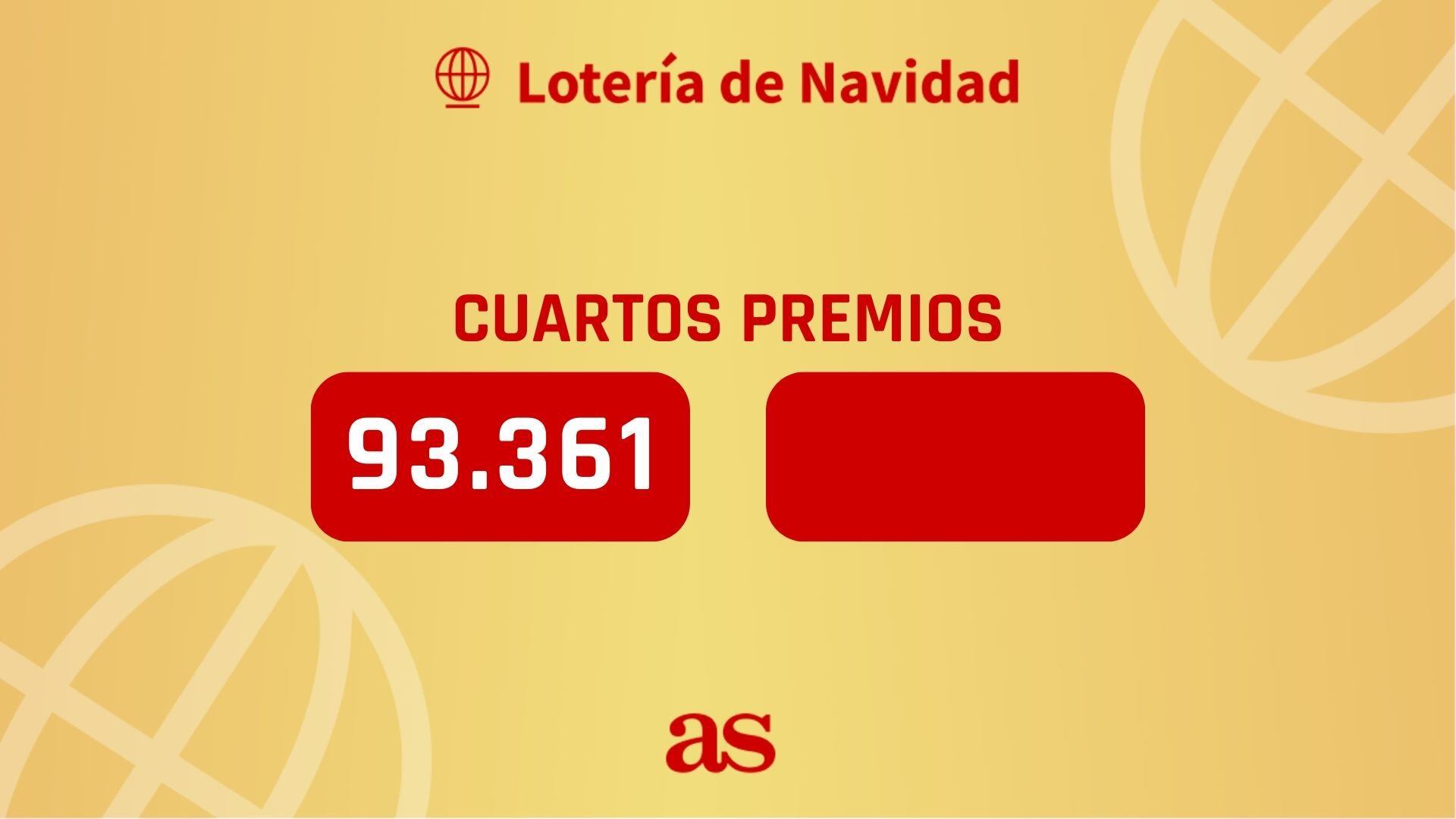 93361, cuarto premio del sorteo de la Lotería de Navidad 2023