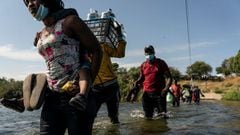 In recent days the number of migrants converging under the Del Rio International Bridge has soared and the White House is under pressure to find a solution.