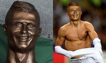 Perhaps the most famous on the list, this statue of Ronaldo at Madeira Airport was later replaced, much to the delight of the Portuguese star. 