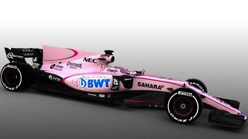Force India reveal new pink livery for 2017 Formula One car