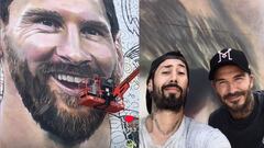 David Beckham sorprende al artista argentino encargado del mural de bienvenida para Messi en Miami