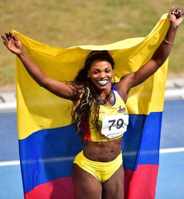 Caterine Ibargüen gana la medalla de oro en el salto triple de los Juegos Centroamericanos y del Caribe Barranquilla 2018. Urrutia fue medalla de plata
