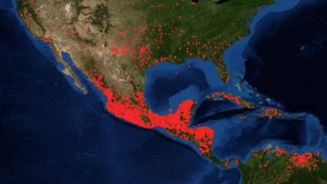 NASA muestra imágenes de los incendios forestales en México