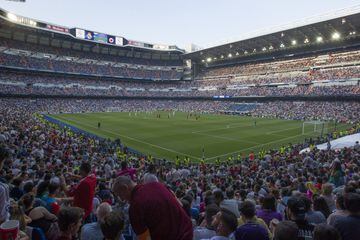 Gran ambiente en el Bernabéu. 
