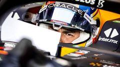 SILVERSTONE - Sergio Perez (Oracle Red Bull Racing) during practice 2 ahead of the F1 Grand Prix of Great Britain at Silverstone on July 1, 2022 in Silverstone, England. REMKO DE WAAL (Photo by ANP via Getty Images)