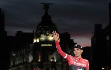 Alberto Contador raced for the last time in the final stage of the Vuelta a España in Madrid after a career that reaped two Tours de France, two Giros and two Vueltas. The whole race has been special," said Contador after his final appearance. "Yesterday 