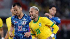 Soccer Football - International friendly - Japan v Brazil - Japan National Stadium, Tokyo, Japan - June 6, 2022 Brazil&#039;s Neymar celebrates scoring their first goal REUTERS/Issei Kato     TPX IMAGES OF THE DAY
