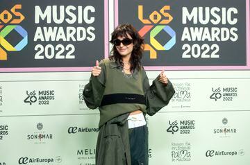 La cantante Natalia Lacunza posa en el photocall de la alfombra roja de Los40 Music Awards 2022.