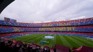 BARCELONA, SPAIN - MARCH 30: General view inside the stadium prior to the UEFA Women's Champions League Quarter Final Second Leg match between FC Barcelona and Real Madrid at Camp Nou on March 30, 2022 in Barcelona, Spain. (Photo by Pedro Salado/Quality Sport Images/Getty Images) RECORD DEL MUNDO DE ASISTENCIA A UN PARTIDO FEMENINO ESTADIO LLENO
