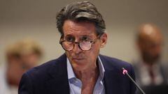 EUGENE, OREGON - JULY 13: President of World Athletics Sebastian Coe speaks during the World Athletics Council Meeting at The Graduate Hotel on July 13, 2022 in Eugene, Oregon.  (Photo by Andy Lyons/Getty Images for World Athletics)