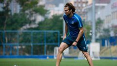 Uruguayan player Diego Forlan attends a team training session with Hong Kong Premier League football club Kitchee in Hong Kong.