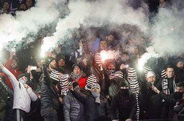 Besiktas fans at the game in Kiev