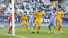 Momento del gol del Málaga.