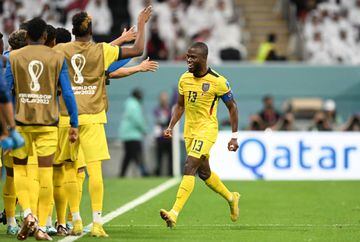 Enner Valencia (right) scored a match-winning double for Ecuador against Qatar.