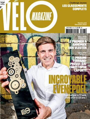 La portada de Velo Magazine de diciembre de 2022 con Evenepoel de protagonista