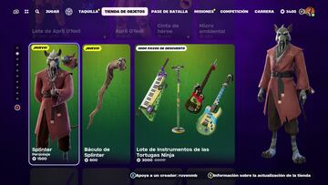 fortnite evento cowabunga tortugas ninja