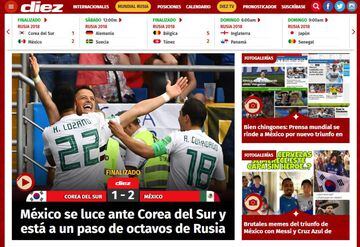 "México se luce ante Corea del Sur y está a un paso de octavos de final"