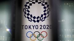 FILE PHOTO: The logo of the Tokyo Olympic Games, at the Tokyo Metropolitan Government Office building in Tokyo, Japan, January 22, 2021. REUTERS/Issei Kato/File Photo/File Photo