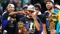 Steph Curry won Finals MVP for the first time when the Warriors beat the Celtics to win the championship, but the Warriors star says it was a team effort.