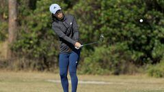 La estadounidense Danielle Kang golpea la bola durante la primera jornada del Diamond Resorts Tournament Of Champions en el Tranquilo Golf Course del Four Seasons Golf and Sports Club de Lake Buena Vista, Florida.