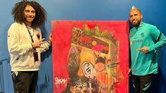 El artista que impactó a Arturo Vidal con un llamativo retrato: “Me inspiró su rebeldía en la cancha; es una máquina”