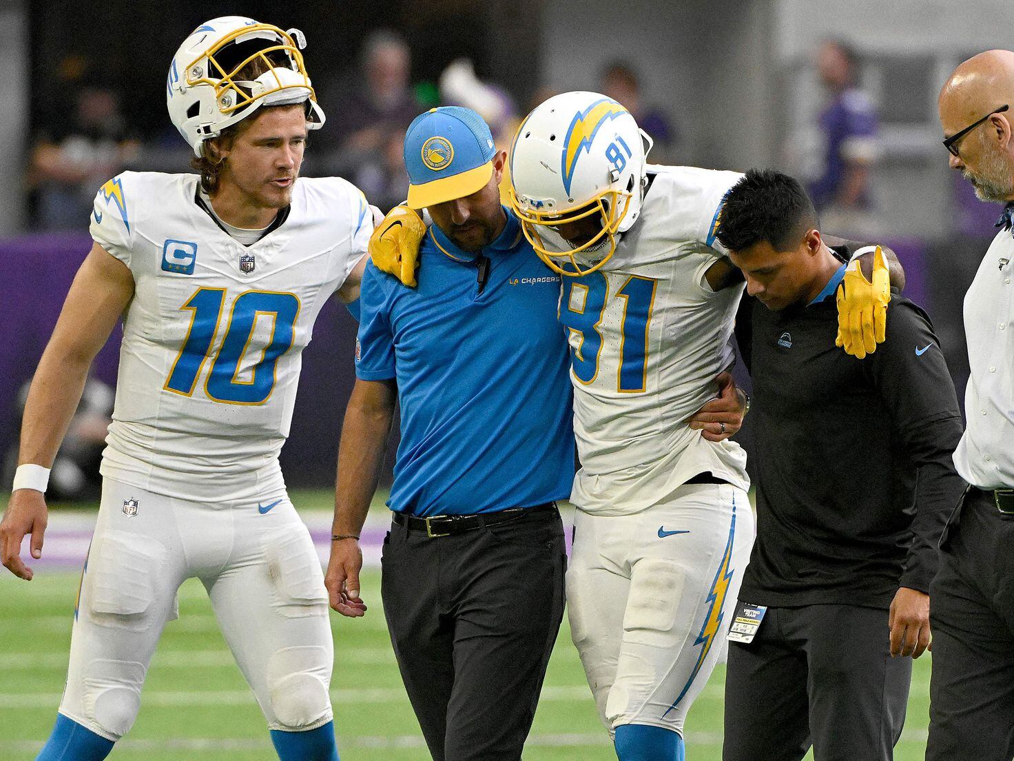 Los Angeles Chargers coach says it's 'not looking great' for WR