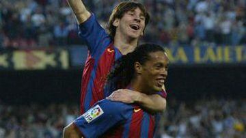 Su primer gol llegó con el Barcelona en el 2005 tras una gran jugada de Ronaldinho.