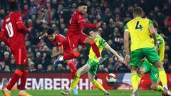 Luis D&iacute;az entr&oacute; en los &uacute;ltimos minutos del triunfo de Liverpool sobre Norwich City por FA Cup.