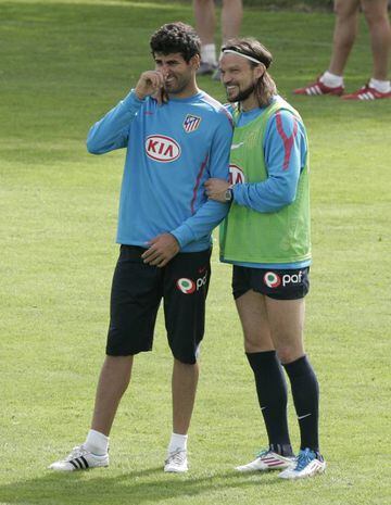 Diego Costa training with Atlético Madrid in season 2010/11