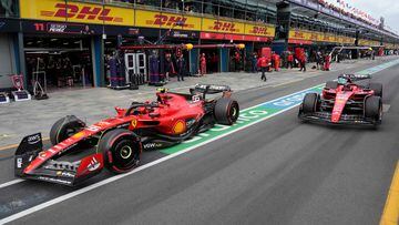 Carlos Sainz y Charles Leclerc (Ferrari SF-23). Melbourne, Australia. F1 2023.