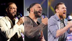 Edge, Roman Reigns y Daniel Bryan en SmackDown.